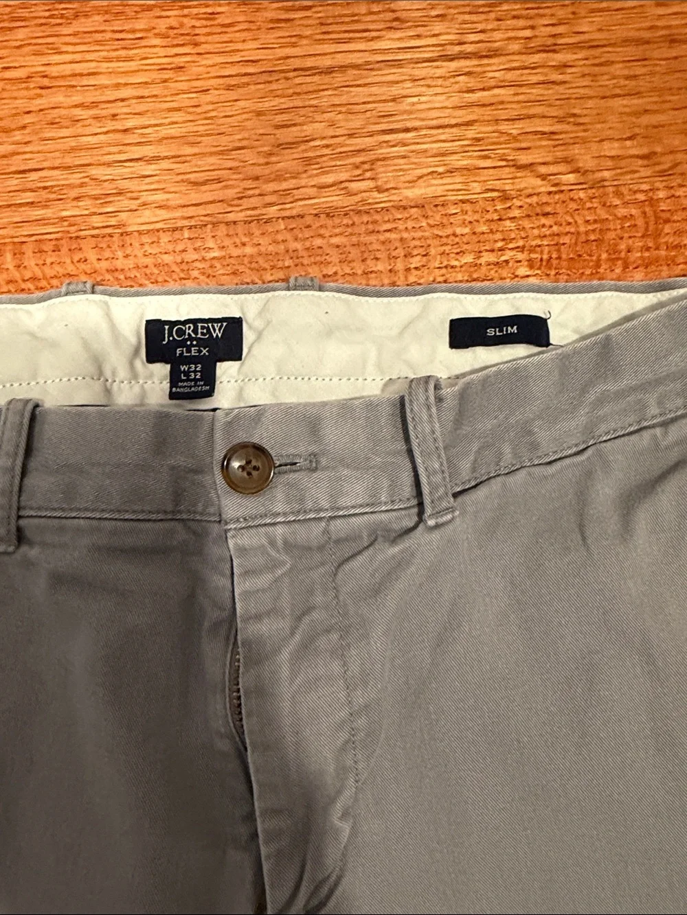 J. Crew Slim Straight Gray Chino Pants